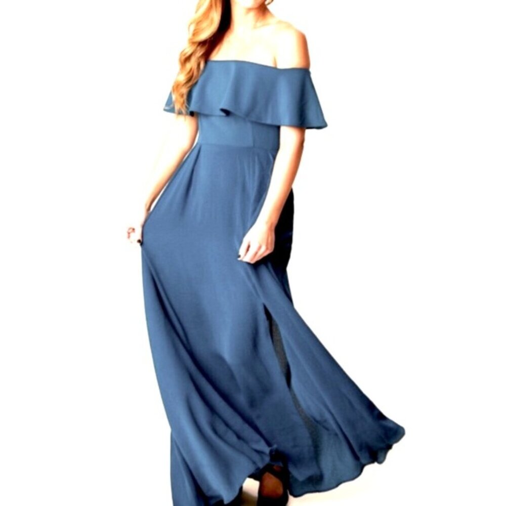 Altar'd State Dayla Maxi Dress Vintage Teal Size